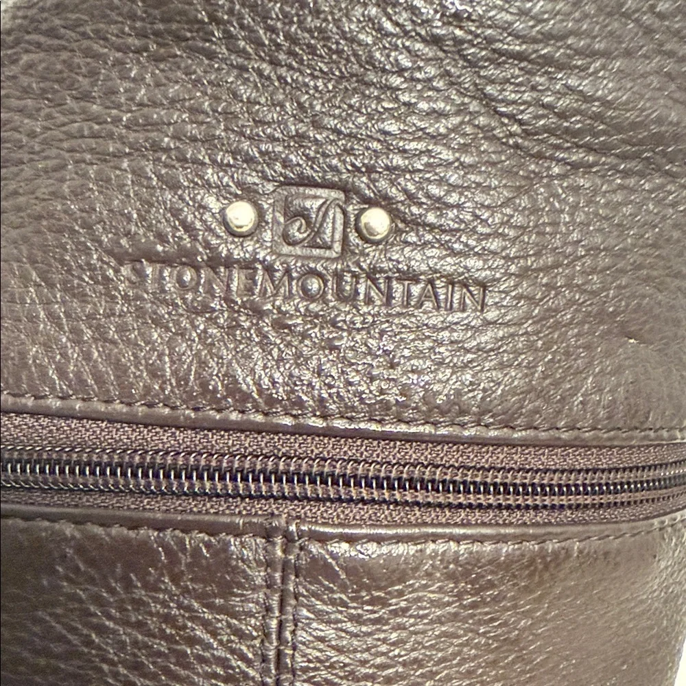 Women’s softest leather dark Brown Stone Mountain bag